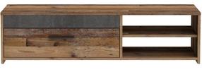 TV staliukas Forte, ruda sp./pilka sp., 42.1 cm x 120 cm x 31.8 cm
