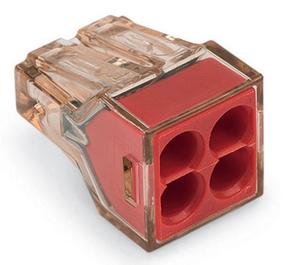 Laidų jungė Wago 773-604/5, 4 x 1,5-4 mm², 32 A, ruda sp.