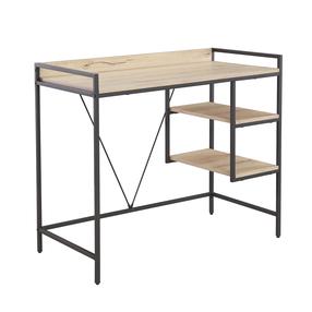 Rašomasis stalas su lentyna Home4you Lester, 93 cm x 48 cm, 82 cm, ruda sp.