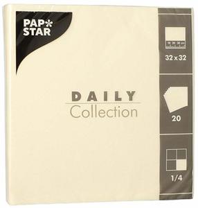 Popierinės servetėlės Pap Star Daily Collection, 32 cm x 32 cm, šampano sp., 20 vnt.