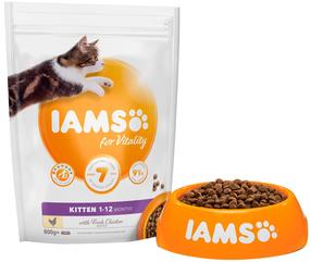 Sausas kačių maistas IAMS Vitality Kitten, vištiena, 0.8 kg