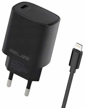 Telefoni laadija Beline BLNCB20L, USB Type C/Lightning, must v., 20 W