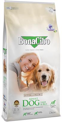 Sausas šunų maistas BonaCibo Adult Dog Food Lamb & Rice, ėriena/ryžiai, 15 kg