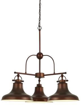 Lampa karināms Searchlight Dallas 3183-3BZ, E27, 3 x 60 W, bronza krās. / bronzas krās.
