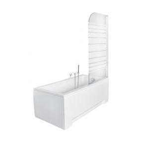 Vannisein Besco Ambition 1 PA1S, 75 cm x 130 cm x 0.5 cm, valge v./kroom v./karastatud