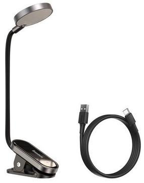 Настольная лампа с зажимом Baseus Mini Reading Lamp, LED, 3Вт, серебристый цв./черный цв./серебристый цв.