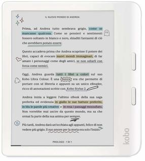 E-grāmatu lasītājs Rakuten Kobo Libra Colour, 32 GB, balta krās., 7"