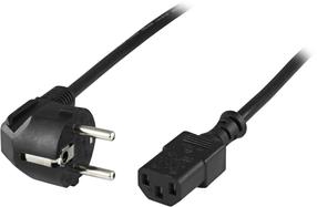 Maitinimo laidas Deltaco DEL-111A CEE 7/7 plug Male (vyriška), IEC C13 Male (vyriška), 10 m, juoda sp.