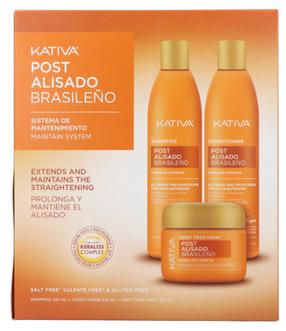 Juuksehoolduse komplekt Kativa Post Brazilian Straightening Kit, 3 tk, 600 ml
