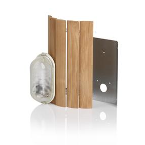 Õue seinavalgusti Ensto, 30W, E14, IP44, hall v., 22.3 cm x 17.5 cm