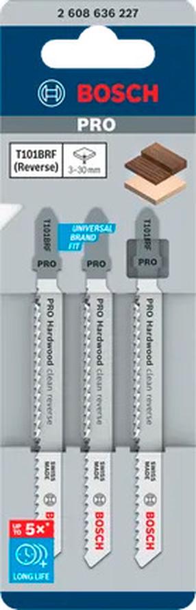Pjūklo peilių rinkinys Bosch T 101 BRF, 10 cm, 3 vnt.