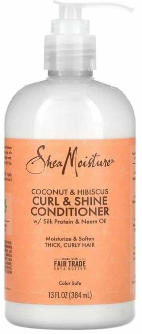 Кондиционер для волос Shea Moisture Coconut & Hibiscus Curl & Shine, 384 мл