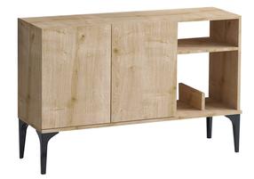 Komoda Kalune Design Oscar DEC0073, ąžuolo sp./juoda sp., 80 cm x 120 cm x 40 cm