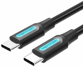 Laidas Vention COSBF, 2 x USB Type C, 100 cm, juoda sp., 60 W