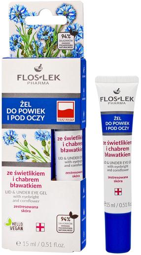 Silmaümbrusgeel Floslek Eyebright and Cornflower, 15 ml