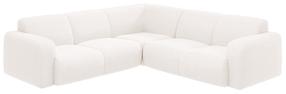 Kampinė sofa Micadoni Molino Boucle, balta sp., 252 x 252 cm x 75 cm