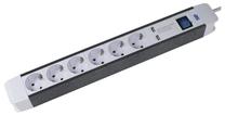 Pikendusjuhe AS-Schwabe, 1.5 mm², 1.5 m, IP20, 6 pesa, lülitiga, valge v.