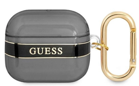 Ausinių dėklas Guess GUA3HHTSK Apple AirPods 3, juoda sp./pilka sp.