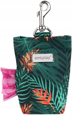 Maišelių šunų ekskrementams dėklas Amiplay Be Happy Dog Waste Dispenser Jungle, 6 cm x 2 cm žalia sp.