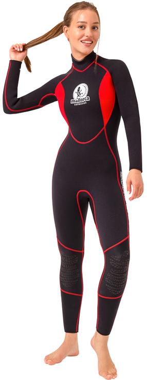 Гидрокостюм Scorpena Mallorca Lady 02143, черный цв./красный цв.