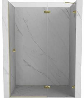 Dušo durys Mexen Lunar 834-130-000-50-00-P, 130 cm x 200 cm, aukso sp./grūdintas