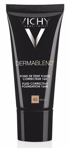 Skystas makiažo pagrindas Vichy Dermablend Fluid Corrective 16h, SPF 35, aukso sp., 45, 30 ml