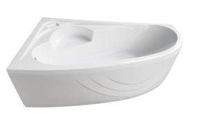 Vann, nurgaga Thema Lux Thema ACB150100L, 150 cm x 100 cm x 55 cm, vasakpoolne, valge v.