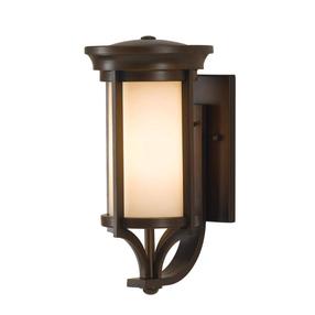 Sieninis lauko šviestuvas Elstead Lighting Merrill 1, 100W, E27, IP44, bronzos sp., 19.4 cm x 38.8 cm