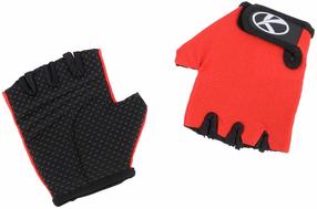 Dviratininko pirštinės vaikams Kross CG-817 Kid, juoda sp./raudona sp., XL