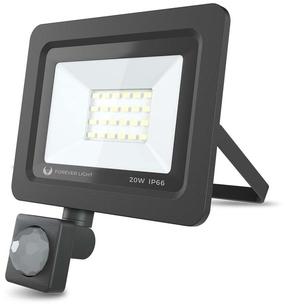 Prožektor liikumisanduriga, seinakinnitus Forever Proxim II RTV003611, 20 W, 1600 lm, 4500 °K, IP66, must v.