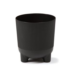 Puķu pods uz kājiņām Lamela Aria 225-04, plastmasa, Ø 14 cm, melna krās.