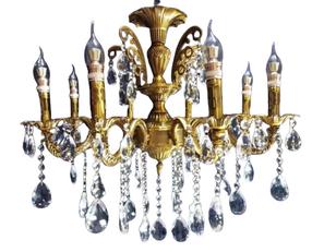 Lustra karināms 8821-8, E14, 8 x 40 W, caurspīdīga krās./zelta krās. / zelta krās., 66 x 66 cm