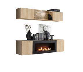 Svetainės baldų komplektas ASM Fly N3, vidaus, medžio