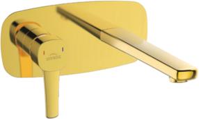 Izlietņu jaucējkrāns Invena Glamour BP-02-U09-V, zelta krās.