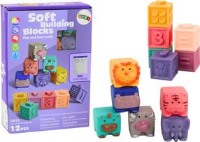 Конструктор, набор Lean Toys Soft, многоцветный, 12 шт.
