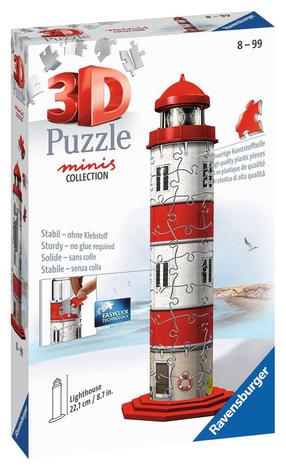 3D пазл Ravensburger Mini Lighthouse 11273, 8.2 см x 8.2 см, 54 шт., многоцветный