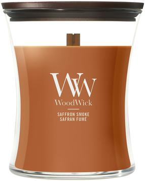 Žvakė, aromatinė WoodWick Saffron Smoke, 50 - 65 h, 275 g, ruda sp.