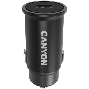 Auto laadija Canyon C-20, USB Type C, must v., 20 W
