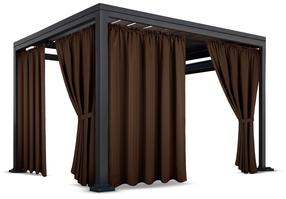 Pavėsinės užuolaida, 155 cm x 220 cm, tamsiai ruda sp.
