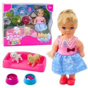 Кукла с аксессуарами Lean Toys Kaibibi My Pet Puppies And Treats, 12 см, многоцветный