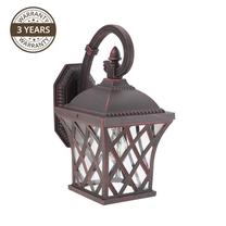 Sieninis lauko šviestuvas Domoletti EL-789DN, 60W, E27, IP23, juoda sp./raudona sp., 22 cm x 37.5 cm