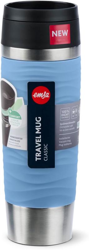 Termopuodelis Emsa Travel Mug Classic Waves, 0.5 l, šviesiai mėlyna sp.