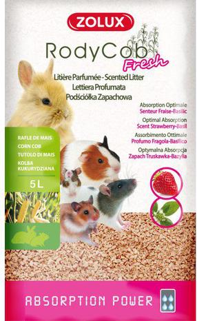 Naminių gyvūnų kraikas Zolux RodyCob Fresh Strawberry-Basil, 5 l