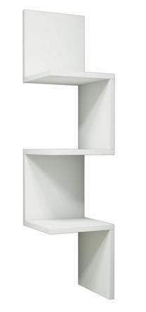 Sieninė lentyna Kalune Design Zikzak 835PUQ1622, balta sp., 105.4 cm x 25 cm x 25 cm