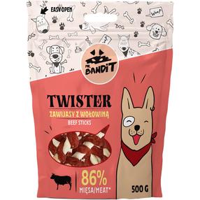 Koeramaius Mr. Bandit Twister Beef Sticks, veiseliha, 0.5 kg