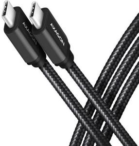 Kaabel Axagon BUCM32-CM10AB Gen 2, 2 x USB-C, 100 cm, must v.