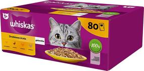 Mitrā kaķu barība Whiskas Mix Jelly, 0.085 kg x 80 gab.