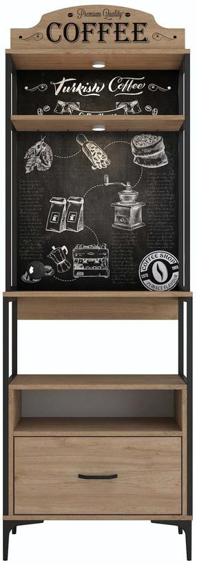 Daudzfunkcionāls virtuves skapis Kalune Design JE154-3130, valriekstu krās., 40 cm x 70 cm x 206.8 cm