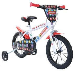 Vaikiškas dviratis Bimbo Bike 77325, balta sp./raudona sp., 14"