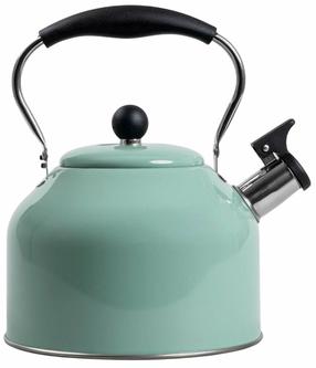  Чайник со свистком Homla Softboil Basic 240535, 3 л, серебристый цв./черный цв./зеленый цв.